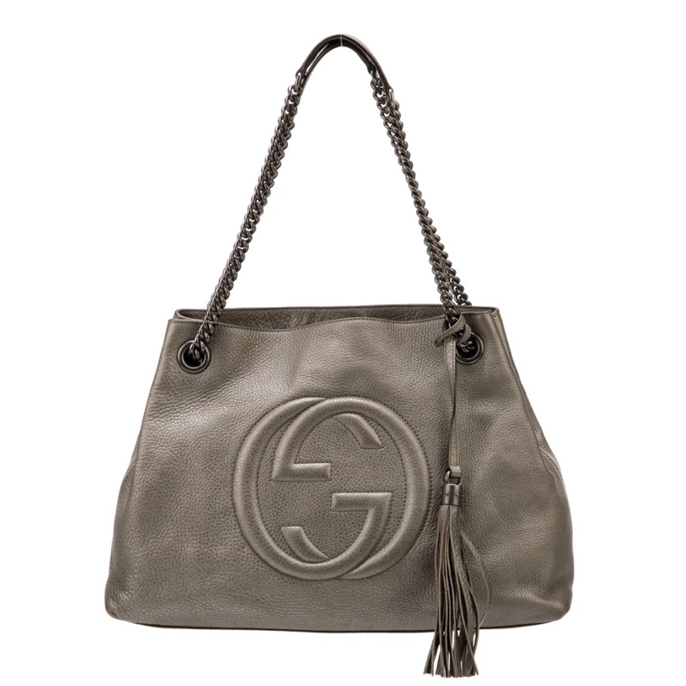 Authentic Gucci handbag in pewter - Picture 14 of 15